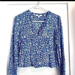 Blue Floral Women's Top